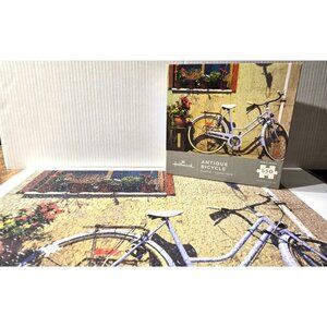 Hallmark ANTIQUE BICYCLE Jigsaw Puzzle 550 pieces MISSING ONE PIECE